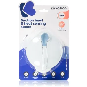 Kikkaboo Suction Bowl & Heat Sensing Spoon Geschirrset 4 m+ Blue 2 St