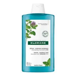 Klorane Máta Vodní BIO reinigendes Detox-Shampoo für normales Haar 400 ml