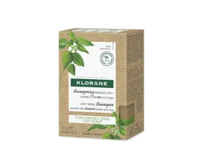 Klorane Shampoo und Maske 2in1 mit BIO-Brennnessel und Tonerde (2 in 1 Mask Shampoo) 8 x 3 g