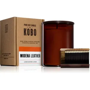 KOBO Woodblock Modena Leather Duftkerze 425 g