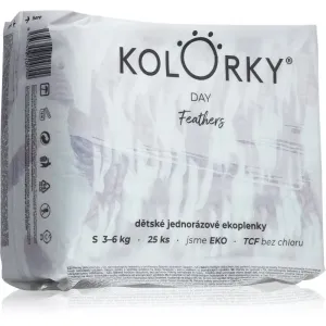 Kolorky Day Feathers Einweg-ÖKO-Windeln Größe S 3-6 Kg 25 St