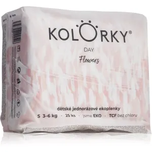 Kolorky Day Flowers Einweg-ÖKO-Windeln Größe S 3-6 Kg 25 St