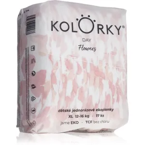 Kolorky Day Flowers Einweg-ÖKO-Windeln Größe XL 12-16 Kg 17 St