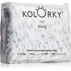 Kolorky Day Hearts Einweg-ÖKO-Windeln Größe S 3-6 Kg 25 St