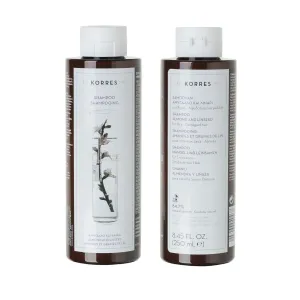 Korres Shampoo für trockenes und strapaziertes Haar mit Mandel- und Flachs und organischen Extrakte 250 ml