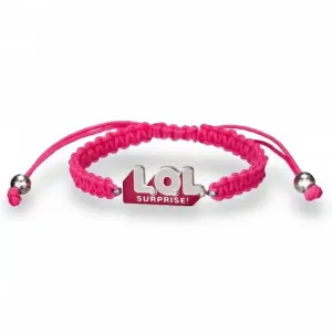 L.O.L. Surprise! Rosa Textilarmband für Mädchen LOL Logo L3011STLOL