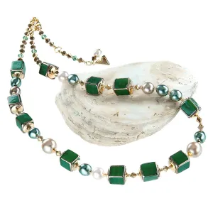 Lampglas auffällige Halskette aus Perlen Lampglas NCU30