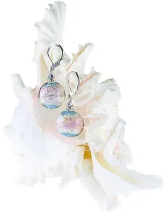 Lampglas Charmante Ohrringe Pastell mit reinem Silber in Perlen Lampglas ERO8