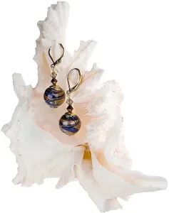 Lampglas Einzigartige ägyptische Ohrringe mit 24 Karat Gold in Lampglas EER1 Perlen