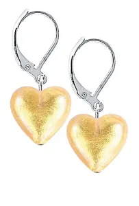 Lampglas Glänzende Ohrringe mit 24 Karat Gold in Perlen Lampglas ELH24