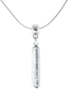 Lampglas Kristall Halskette Ice mit reinem Silber in Perle Lampglas NPR3