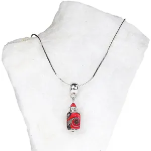 Lampglas Leidenschaftliche Scarlet Halskette für Frauen mit Lampglas NSA16 Perle