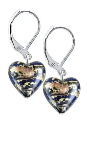 Lampglas MagicMagische Ohrringe Egyptian Heart mit 24 Karat Gold in Lampglas-Perlen ELH26