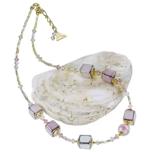 Lampglas romantische Halskette Cutie Smile aus Perlen Lampglas NCU35