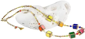 Lampglas Verspielte Halskette Meadow aus Lampglasperlen NCU16