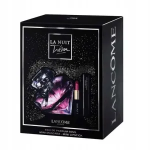 Lancôme La Nuit Trésor - EDP 50 ml + Mini-Lippenstift L´Absolu Rouge Matte + Mascara Hypnose Drama Excessive Black 4 ml