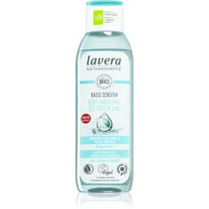 Lavera Körper- und Haarduschgel mit neutralem Naturduft für trockene und empfindliche Haut 2 in 1 Basis sensitiv (Body Wash) 250 ml