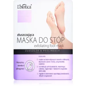L’biotica Masks feuchtigkeitsspendende Peeling-Socken für zartere Fußsohlen St