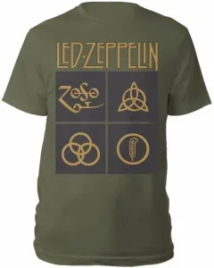 Led Zeppelin T-Shirt Symbols & Squares Green S
