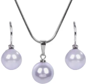 Levien Charmantes Set von Halskette und Ohrringen Lavender