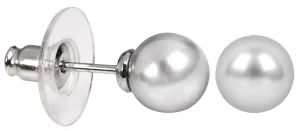 Levien Moderne Perlenohrringe Pearl Light Grey