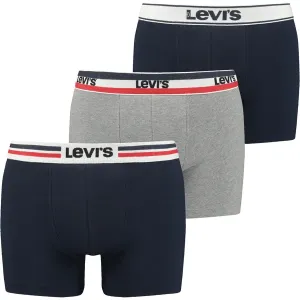 Levi's® GIFTBOX ICONIC COTTON WB BOXER BRIEF 3P Boxershorts, dunkelblau, größe S