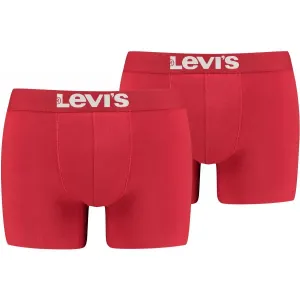 Levi's® MEN SOLID BASIC BOXER 2P Boxershorts, rot, größe S