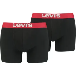 Levi's® MEN SOLID BASIC BOXER 2P Boxershorts, schwarz, größe S