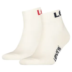 Levi's® MID CUT SPORT LOGO 2P Unisex  Socken, weiß, größe 39-42