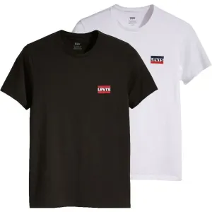 Levi's 2PK CREWNECK GRAPHIC Herren T- Shirt, schwarz, größe L