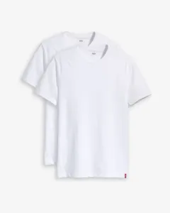 Levi's® SLIM 2PK CREWNECK 1 Herrenshirt, weiß, größe M