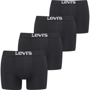 Levi's® SOLID BASIC BRIEF 4P Herren Boxershorts, schwarz, größe S