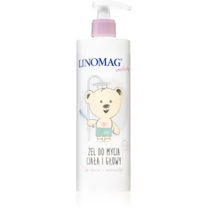 Linomag Emolienty Shampoo & Shower Gel Duschgel & Shampoo 2 in 1 für Kinder ab der Geburt 400 ml