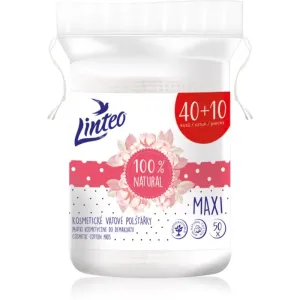 Linteo Natural Cotton Pads Abschminkpads Maxi 40 + 10ks 50 St