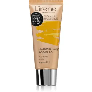 Lirene Brightening Fluid with Vitamin C 03 Beige Make-up – Fluid für Einigung des farbigen Hauttones 30 ml