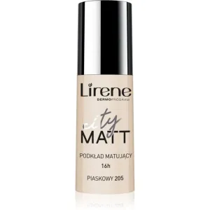 Lirene City Matt mattierendes Make up-Fluid mit glättender Wirkung Farbton 205 Sand 30 ml