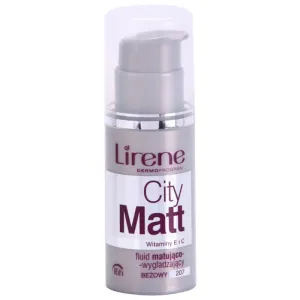 Lirene City Matt mattierendes Make up-Fluid mit glättender Wirkung Farbton 207 Beige 30 ml