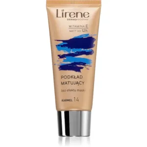 Lirene Nature Matte mattierendes Make up-Fluid für einen langanhaltenden Effekt Farbton 14 Caramel 30 ml