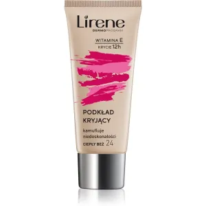 Lirene Vitamin E High-Coverage Liquid Foundation 24 Beige Make-up – Fluid für Unregelmäßigkeiten der Haut 30 ml