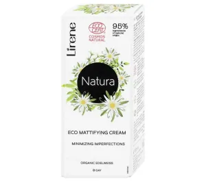 Lirene Natura Eco Organic Edelweiss Day Cream Mattierungscreme für Unregelmäßigkeiten der Haut 50 ml