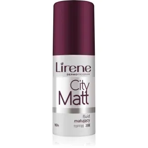 Lirene City Matt mattierendes Make up-Fluid mit glättender Wirkung Farbton 208 Toffee 30 ml
