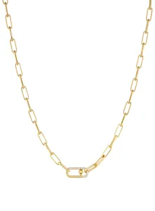 Liu Jo Elegante vergoldete Halskette mit Kristallen Identity LJ1798