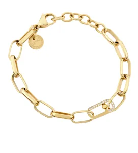 Liu Jo Elegantes vergoldetes Armband mit Kristallen Identity LJ1799