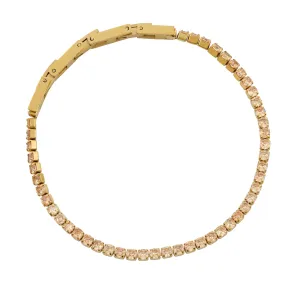 Liu Jo Glitzerndes vergoldetes Armband mit Kristallen MLJ338