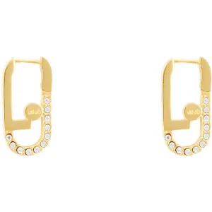 Liu Jo Moderne vergoldete Ohrringe mit Kristallen Identity LJ19 2,5cm