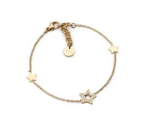 Liu Jo Schicke vergoldetes Armband mit Sternen Essential LJ2190
