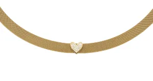 Liu Jo Stilvolle vergoldete Halskette Choker mit Herzen Symbols LJ1867