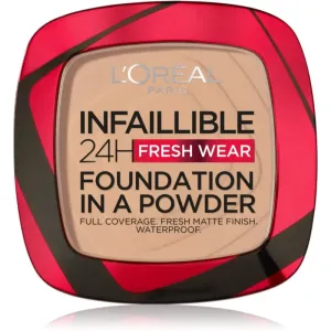 L´Oréal Paris Infaillible 24H Fresh Wear Foundation in a Powder Puder-Make-up mit mattierender Wirkung 130 9 g