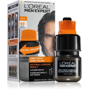 L’Oréal Paris Men Expert One Twist Haarfarbe mit einem Applikator für Herren 03 Dark Brown