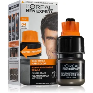 L’Oréal Paris Men Expert One Twist Haarfarbe mit einem Applikator für Herren 04 Medium Brown